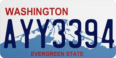 WA license plate AYY3394