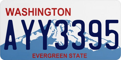 WA license plate AYY3395