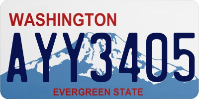 WA license plate AYY3405