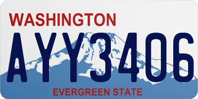 WA license plate AYY3406