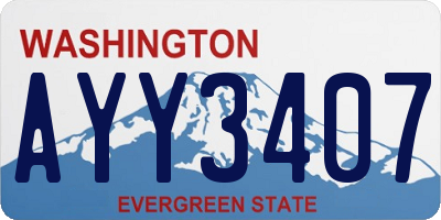 WA license plate AYY3407