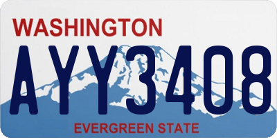 WA license plate AYY3408