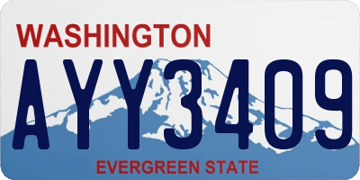 WA license plate AYY3409