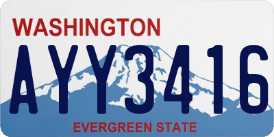 WA license plate AYY3416