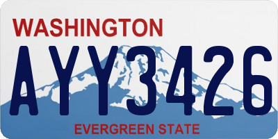 WA license plate AYY3426