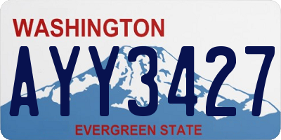 WA license plate AYY3427