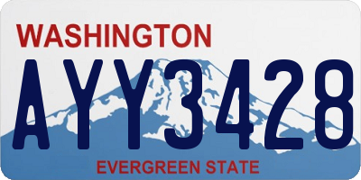 WA license plate AYY3428