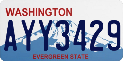 WA license plate AYY3429