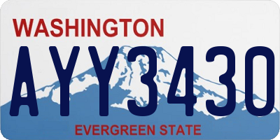 WA license plate AYY3430