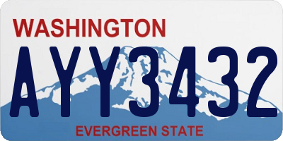 WA license plate AYY3432