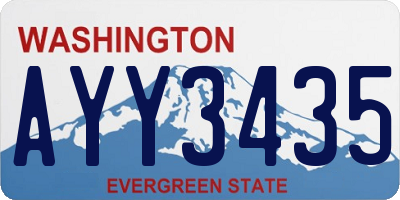 WA license plate AYY3435