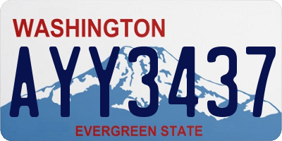 WA license plate AYY3437