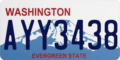 WA license plate AYY3438