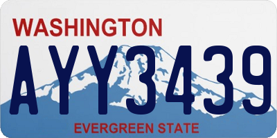 WA license plate AYY3439