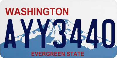 WA license plate AYY3440