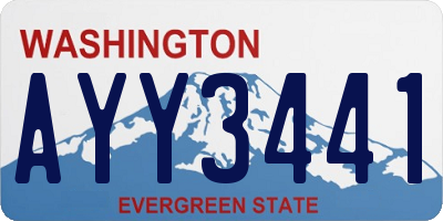 WA license plate AYY3441