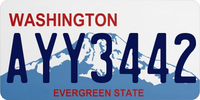 WA license plate AYY3442