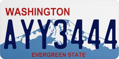 WA license plate AYY3444