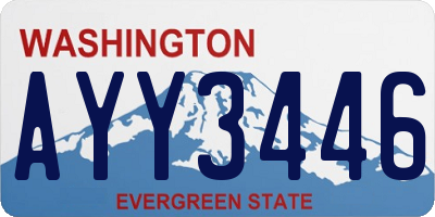 WA license plate AYY3446