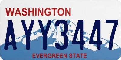 WA license plate AYY3447