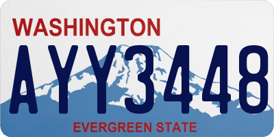 WA license plate AYY3448