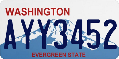 WA license plate AYY3452