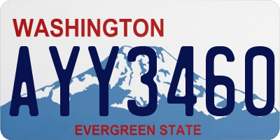 WA license plate AYY3460