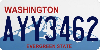 WA license plate AYY3462