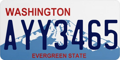 WA license plate AYY3465