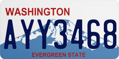 WA license plate AYY3468