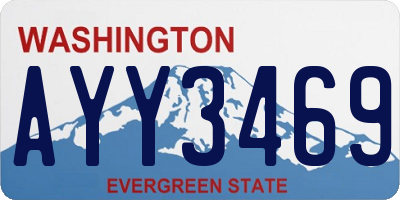 WA license plate AYY3469