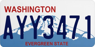 WA license plate AYY3471