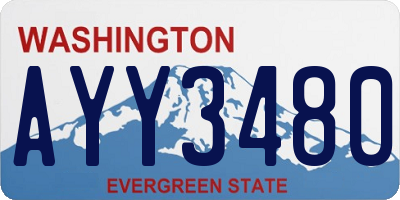 WA license plate AYY3480