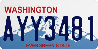 WA license plate AYY3481