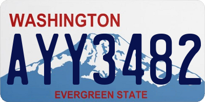 WA license plate AYY3482