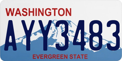 WA license plate AYY3483