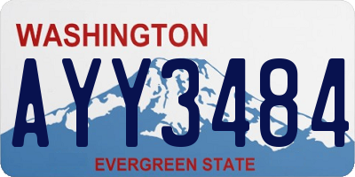 WA license plate AYY3484