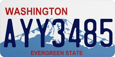 WA license plate AYY3485