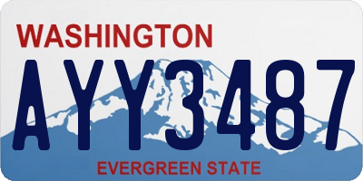 WA license plate AYY3487