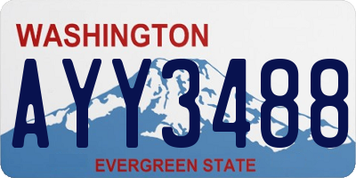 WA license plate AYY3488