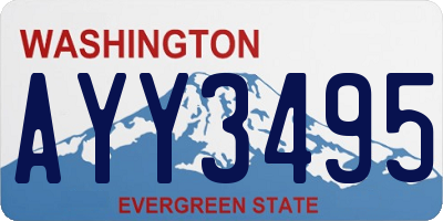 WA license plate AYY3495