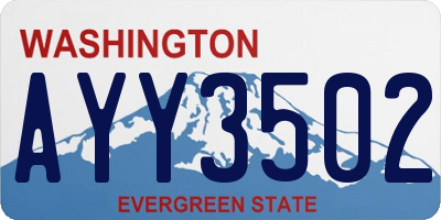 WA license plate AYY3502