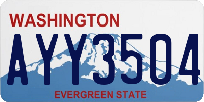 WA license plate AYY3504