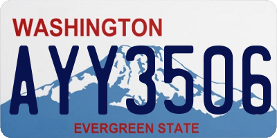 WA license plate AYY3506