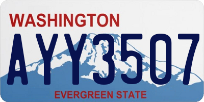 WA license plate AYY3507