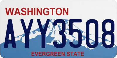 WA license plate AYY3508