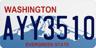 WA license plate AYY3510