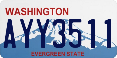 WA license plate AYY3511