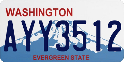 WA license plate AYY3512