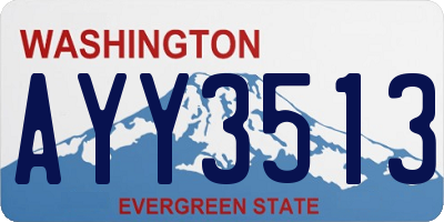 WA license plate AYY3513